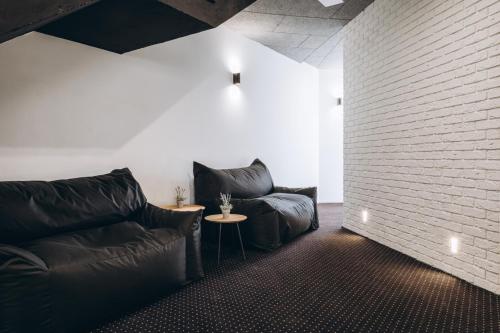 Posezení v ubytování Готель хостел Rooms