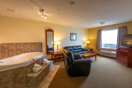 A seating area at Days Inn by Wyndham Bonnyville