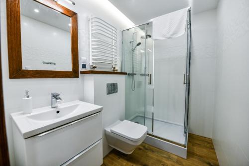 Vonios kambarys apgyvendinimo įstaigoje RentPlanet - Apartamenty Bulwary Słowackiego