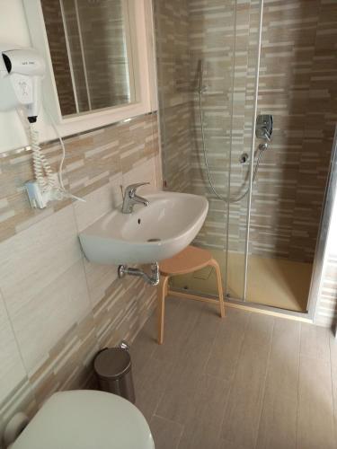 Koupelna v ubytování B&B Il canale
