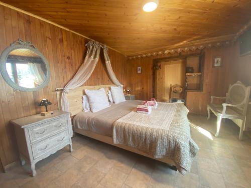 Postel nebo postele na pokoji v ubytování Chalet Génépi