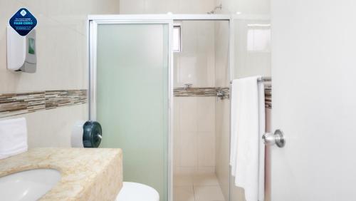 Koupelna v ubytování Hotel Maioris Guadalajara