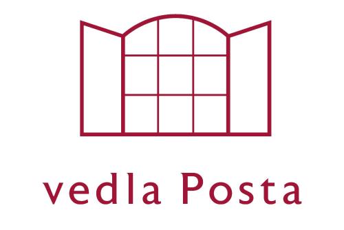 巴迪亞的住宿－vedla posta，一种叫做veela postica的餐厅的标志