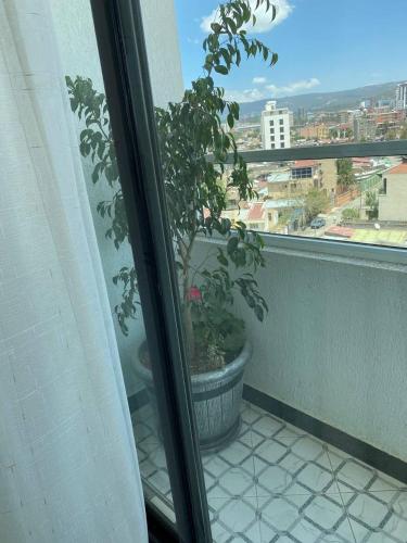 Balkoni atau teres di ECCO Modern Guest House