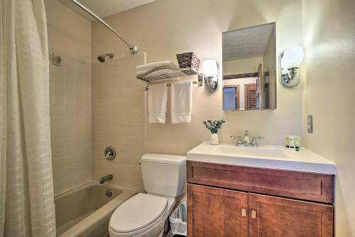 a bathroom with a toilet and a sink and a tub at Lexington Home about 2 Mi to University of Kentucky! in Lexington