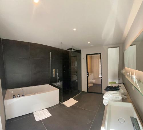Koupelna v ubytování Hôtel WELLNESS EAU DE ROCHE Durbuy