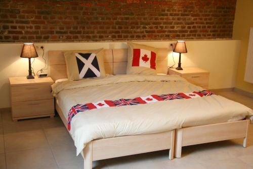 Cama o camas de una habitación en Hoeve Jadoul
