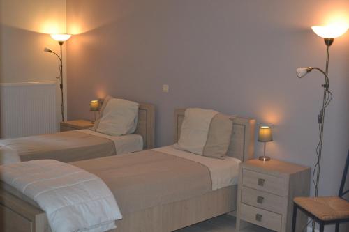 Cama o camas de una habitación en Hoeve Jadoul