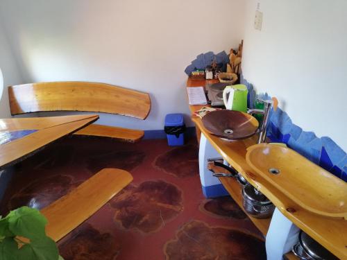 Posezení v ubytování Hostal Las Olas