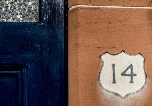 a door with the number forty four written on it at The Neuk in North Berwick