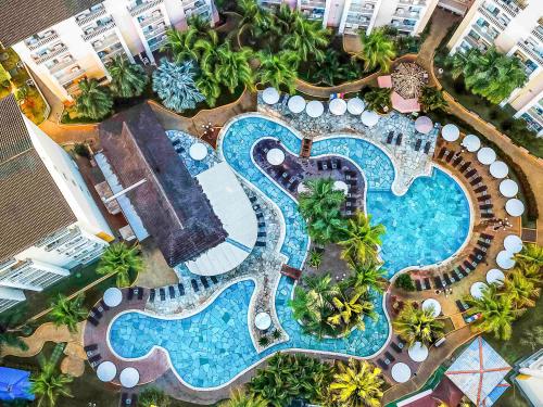 an aerial view of a resort swimming pool at Thermas de Olimpia Resort in Olímpia