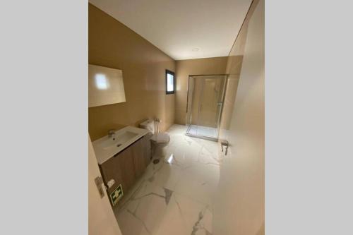 a bathroom with a toilet and a sink at In Barcelos View Lodge in Barcelos