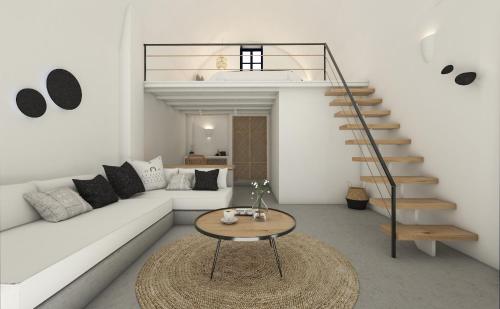 Χώρος καθιστικού στο Oia Memories Suites