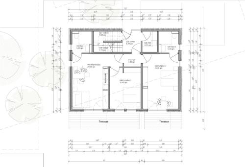 een plattegrond van een huis bij Sonnenscheinhaus Wohnung 3 in Erlenbach