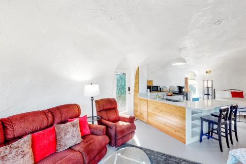Köök või kööginurk majutusasutuses McKenzie View Cottage