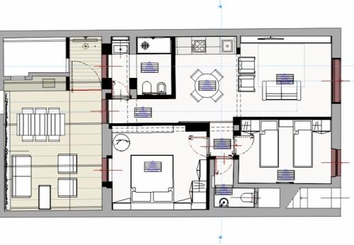a floor plan of a house at Lido Mare by Massi in Lido di Camaiore