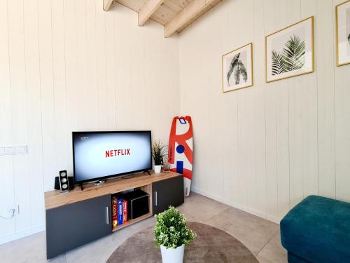 Et tv og/eller underholdning på Cottage in Svencele by Curonian Lagoon