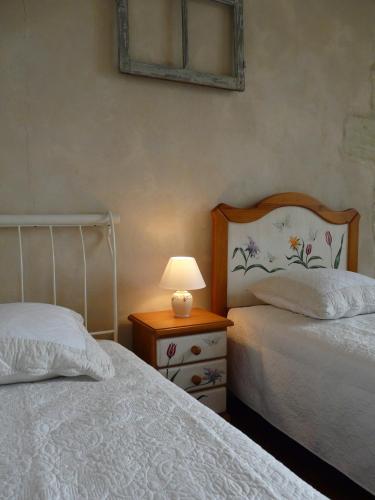Postel nebo postele na pokoji v ubytování Château de la Comtesse