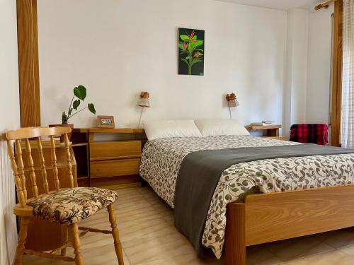 Postel nebo postele na pokoji v ubytování Ca Blai de Brull en el centro de Tivissa