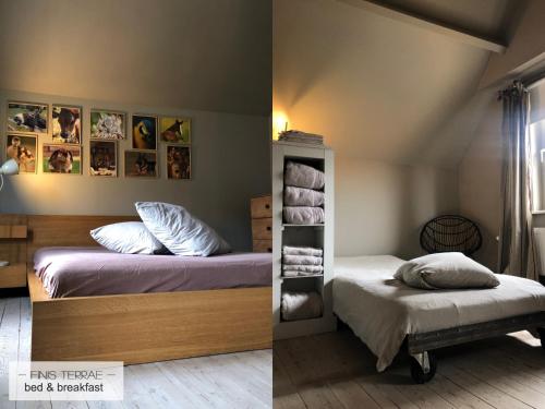 Ліжко або ліжка в номері Huis aan Puyenbroeck