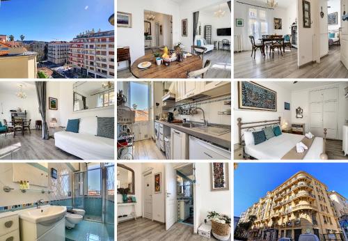 un collage de photos d'un appartement dans l'établissement Nestor&Jeeves - LAVINIA - Central - Close sea, à Nice