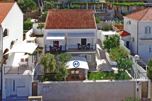 an aerial view of a house at Nika Family Apartments in Dubrovnik
