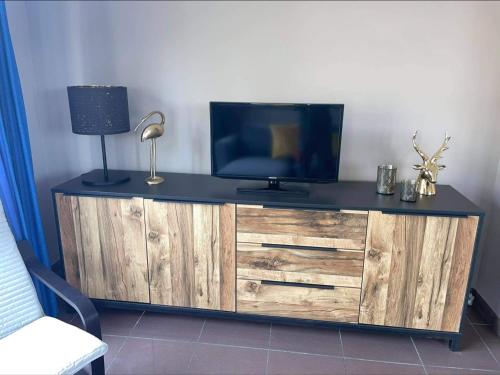 TV a/nebo společenská místnost v ubytování Enjoy Durbuy 2