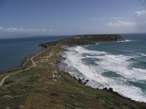 an aerial view of an island in the ocean at Spapparra B&B in Càbras