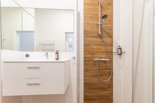 Koupelna v ubytování Baltic Apartamenty