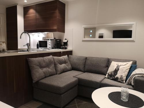 Dapur atau dapur kecil di Meilbo Tromsø