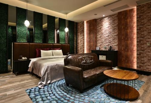 Ένα ή περισσότερα κρεβάτια σε δωμάτιο στο Venice Motel