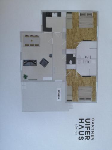 a rendering of a floor plan of a house at Uiferhäuser in Illmitz
