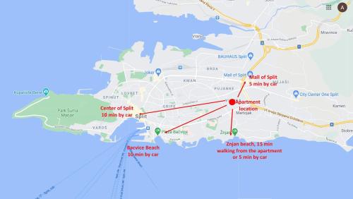 Luxury apartment Alduk close to Znjan beach with the sea view