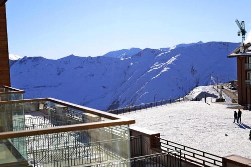 a view of a ski slope with mountains in the background at New Gudauri, Loft 2 in Gudauri