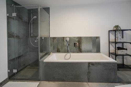 Koupelna v ubytování Ferienhaus Theodor EG