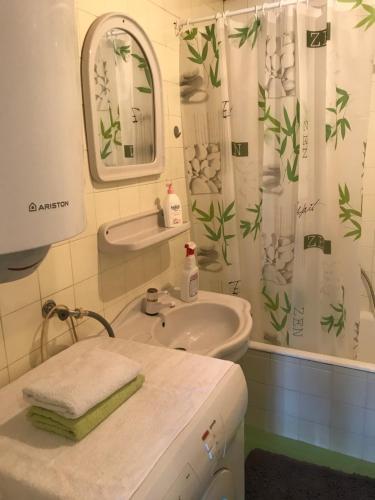 Koupelna v ubytování Apartman Igalo Centar