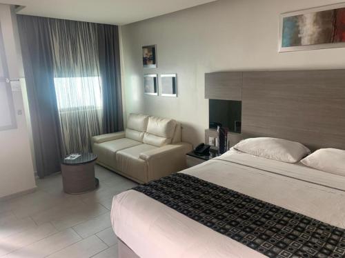 Postel nebo postele na pokoji v ubytování Motel Pedregal