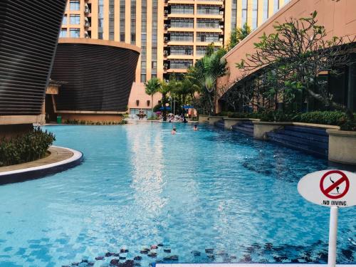 a swimming pool in the middle of a city at Elements service suite@ Times Square in Kuala Lumpur