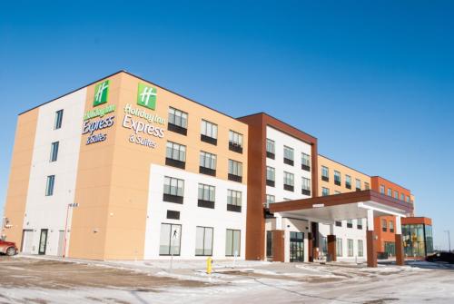 an exterior view of a hotel at Holiday Inn Express & Suites Edmonton N - St Albert, an IHG Hotel in St. Albert