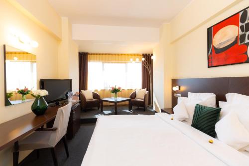 Katil atau katil-katil dalam bilik di Hotel Terra Balneo