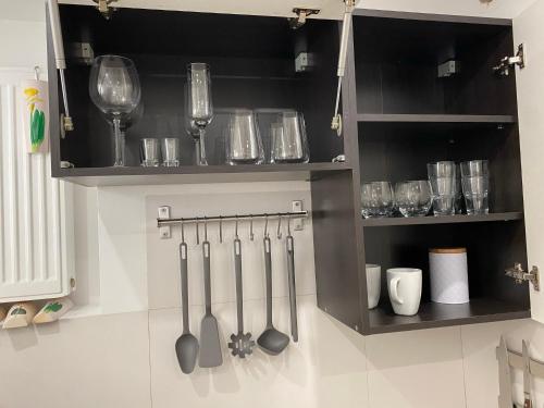 Kuchyňa alebo kuchynka v ubytovaní Apartament Witomino Rolnicza