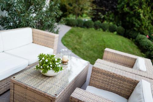 Garni Hotel Am Meilensteinにある庭