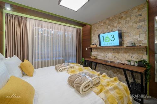 Katil atau katil-katil dalam bilik di 103 Alpine Hotel