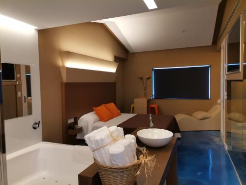 A bathroom at Motel Latino