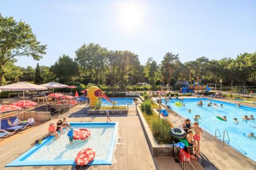 an overhead view of a pool at a water park at Vakantiecentrum De Ullingse Bergen in Sint Anthonis