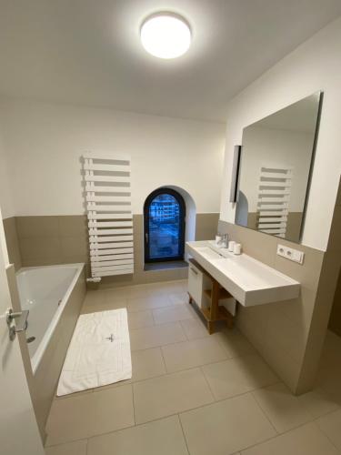 Koupelna v ubytování ERBA Insel 140qm Penthouse