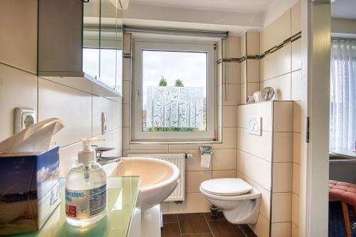 Koupelna v ubytování Dat lütte Heidehotel Funk - Garni