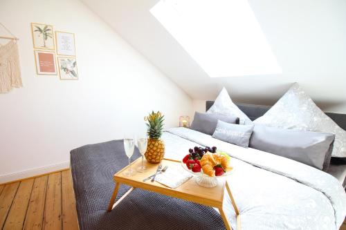 Ruang duduk di SECRET HIDEAWAYS boho ARTstudio mit smartHome nahe City l Messe l Hbf