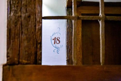 a white paper with the number on it at Hotel Meisnerhof in Erlabrunn