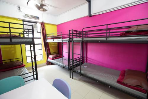 Krevet ili kreveti na sprat u jedinici u okviru objekta YHA Bradbury Jockey Club Youth Hostel